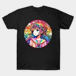 Pride month manga girl T-Shirt